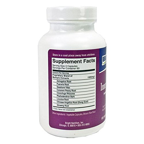 Bright Nutrition cápsulas en mano mostrando dosificación y tamaño fácil de tragar