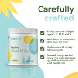Detalle de la etiqueta Brightcore con información de ingredientes