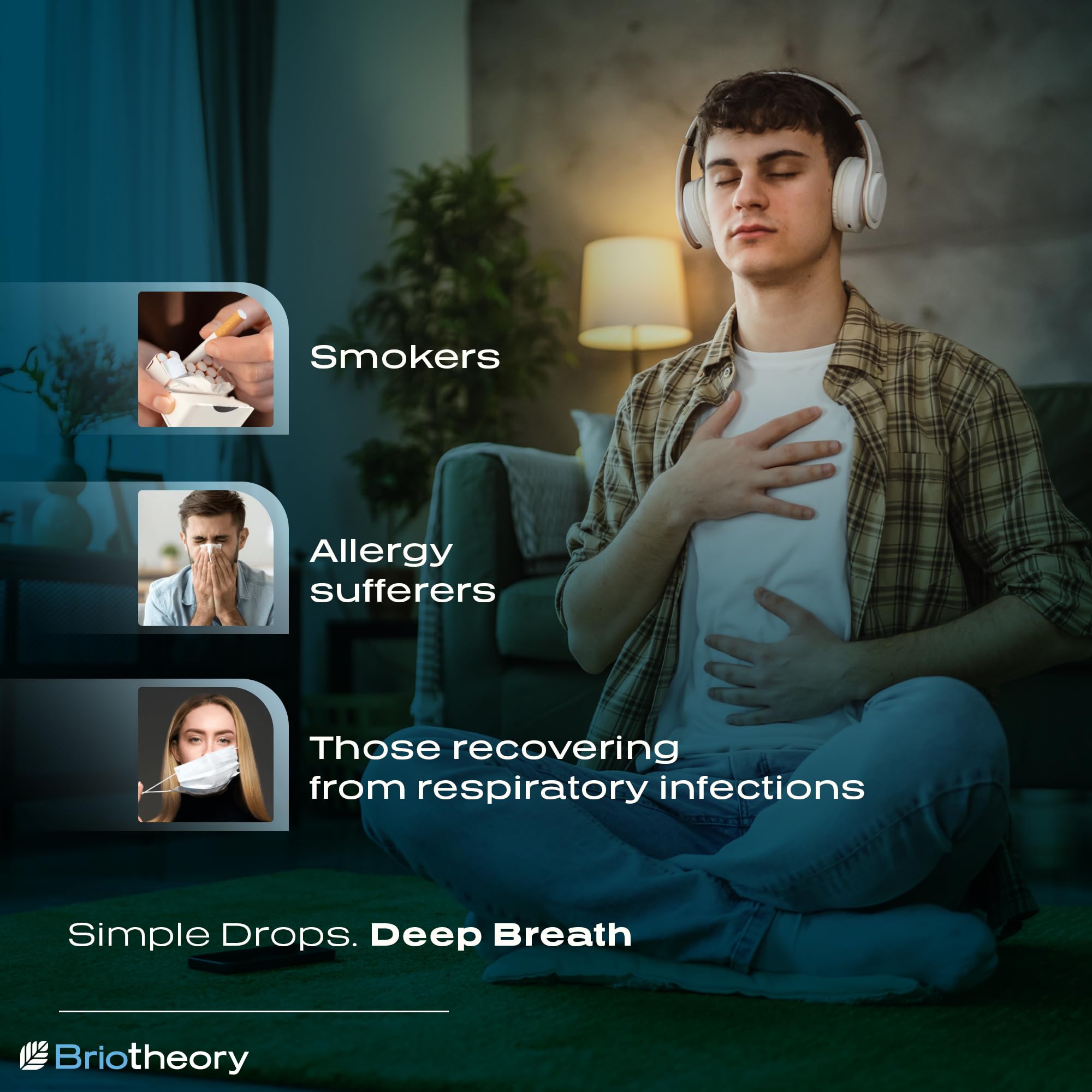 BRIOTHEORY gotas mezcladas en té para uso diario y consumo cómodo
