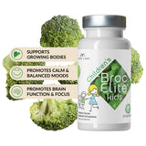 BrocElite frasco en mano para comparar tamaño, facilitar almacenamiento y viaje