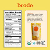 Brodo pouch en mano listo para beber, cómodo para llevar