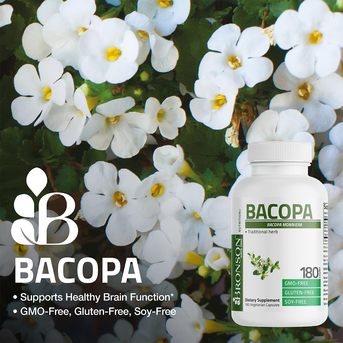 Bronson etiqueta con información nutricional y beneficios claros