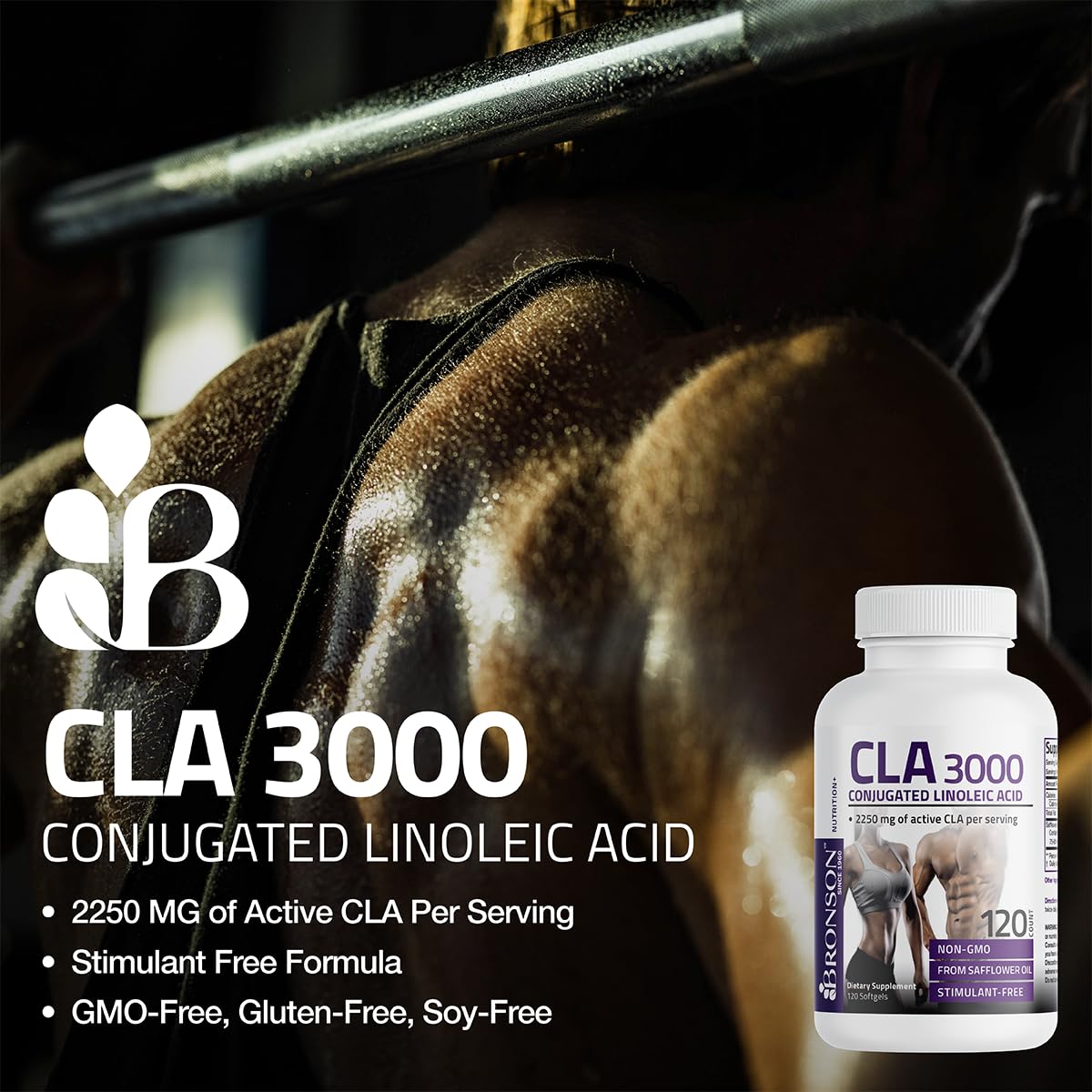 Bronson etiqueta con información de ingredientes y certificación cGMP