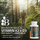 Bronson detalle de la etiqueta con información de MK‑7 y D3