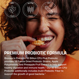 Bronson etiqueta nutricional en detalle indicando cepas y prebiótico