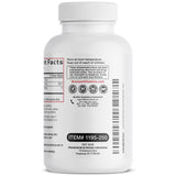 Primer plano etiqueta Bronson con información nutricional y calidad cGMP