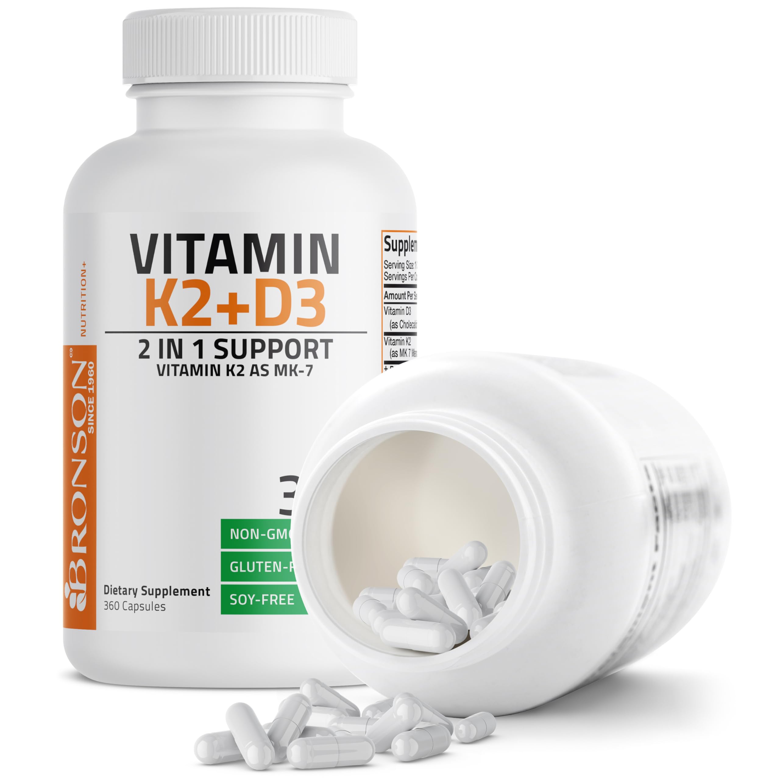 Bronson etiqueta nutricional legible con datos de concentración
