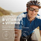 Bronson etiqueta con lista de vitaminas B y vitamina C, claridad informativa