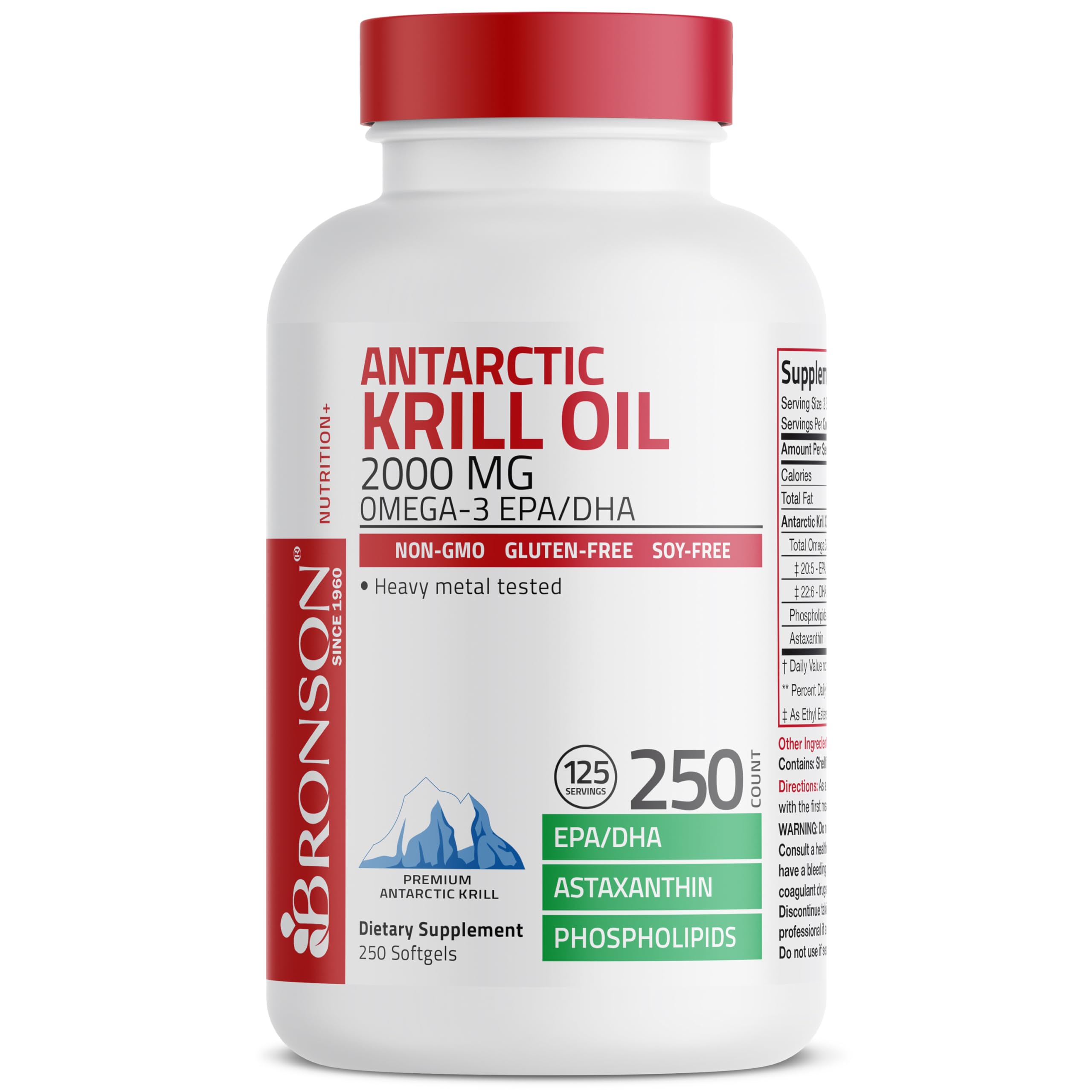 Bronson krill cápsulas en mano comparación de tamaño y comodidad