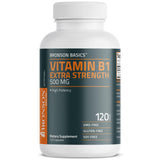 Bronson etiqueta nutricional mostrando 500 mg por cápsula y transparencia informativa