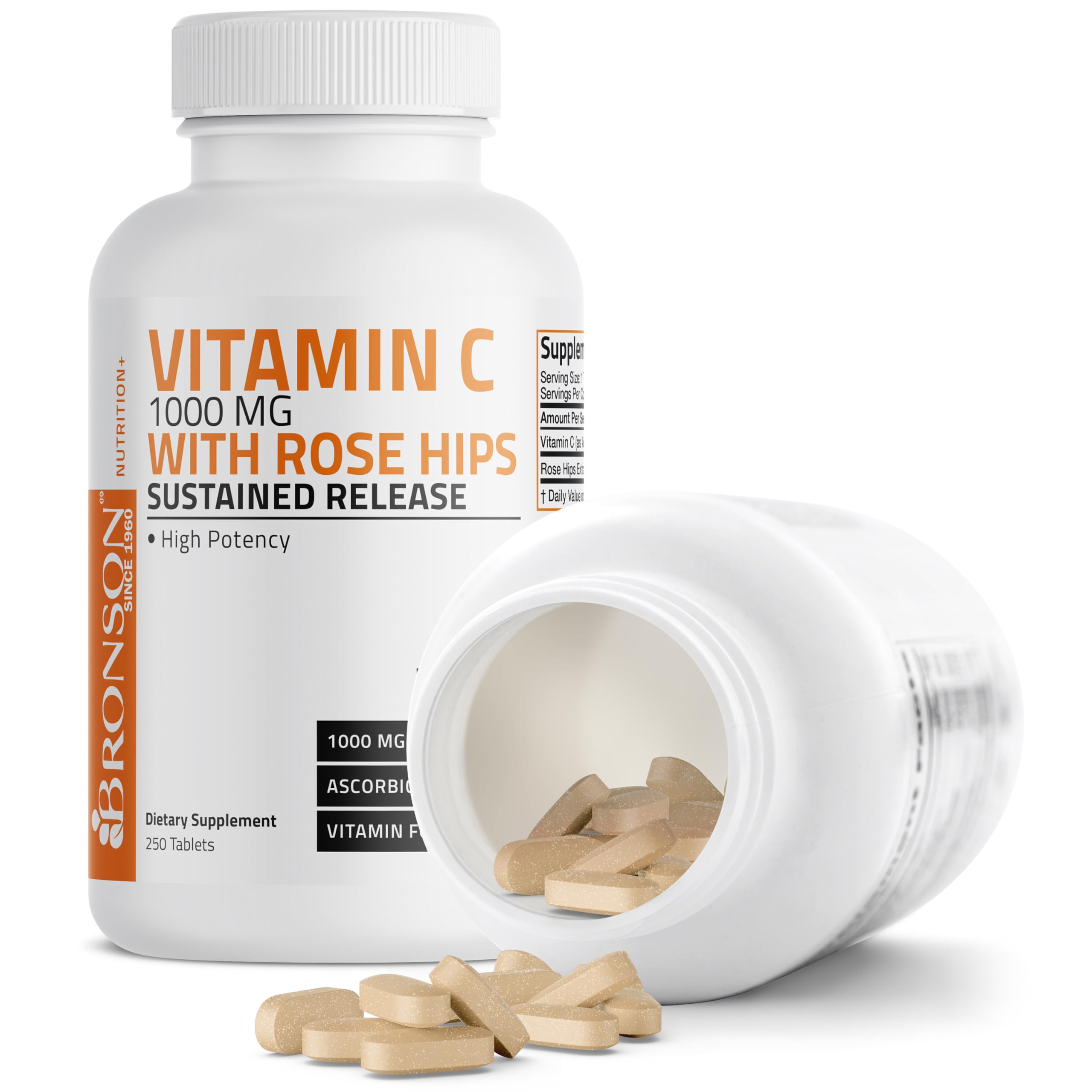 Bronson etiqueta nutricional en primer plano que indica potencia y origen cGMP