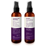 Brookethorne Naturals ambiente de dormitorio calmado con spray aplicado