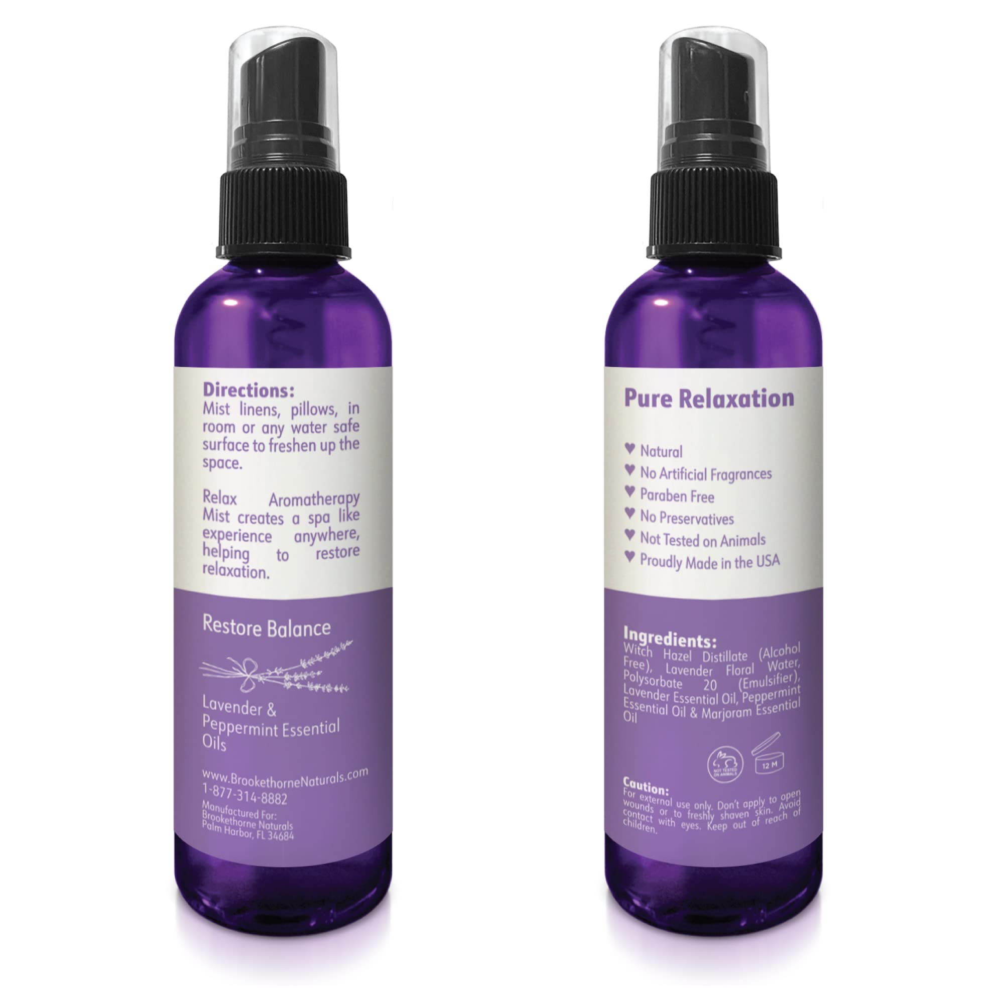 Brookethorne Naturals ingredientes naturales lavanda y menta presentados como opción pura