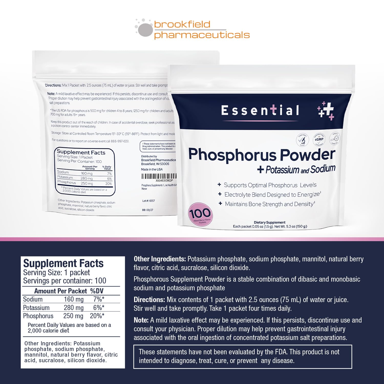 Brookfield Pharmaceuticals escena lifestyle con fruta y agua, hidratación sabrosa