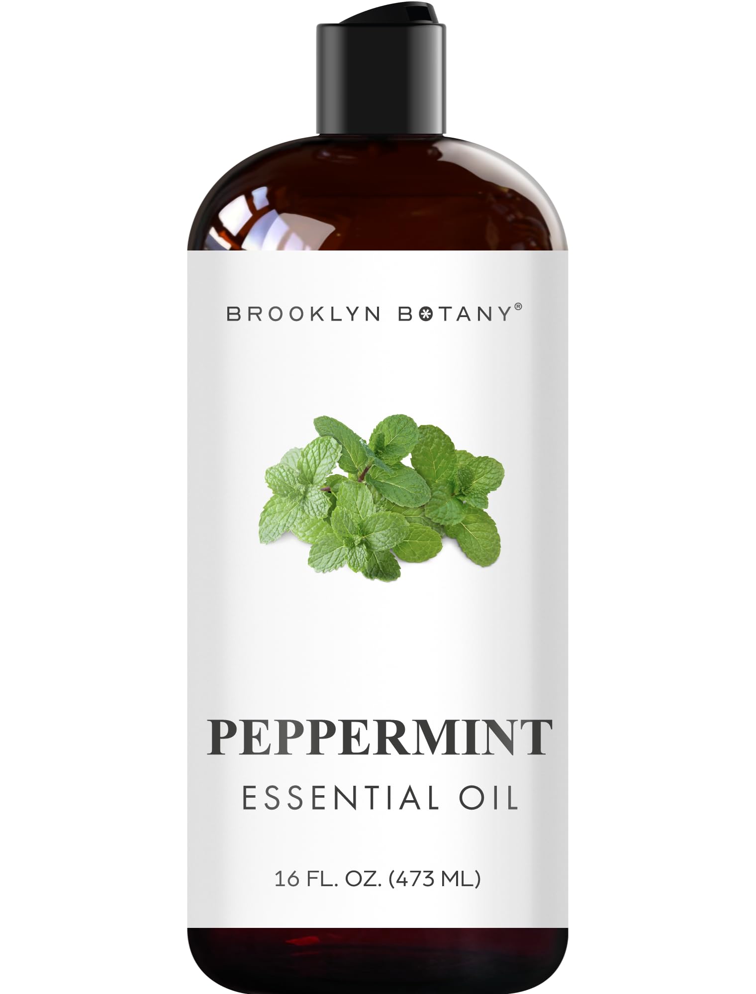 Brooklyn Botany botella frontal grande de aceite de menta útil para proyectos