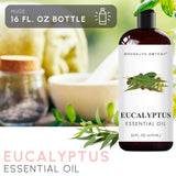 Brooklyn Botany gota de aceite de eucalipto en superficie, muestra pureza y textura