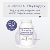 BruiseMD ingredientes representados: bromelaina y quercetina naturales