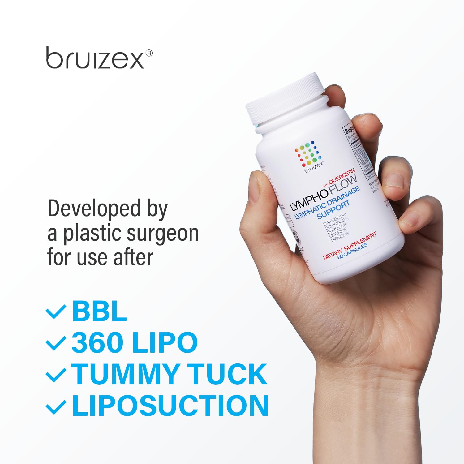 Bruizex cápsulas en primer plano para apreciar textura y dosificación fácil