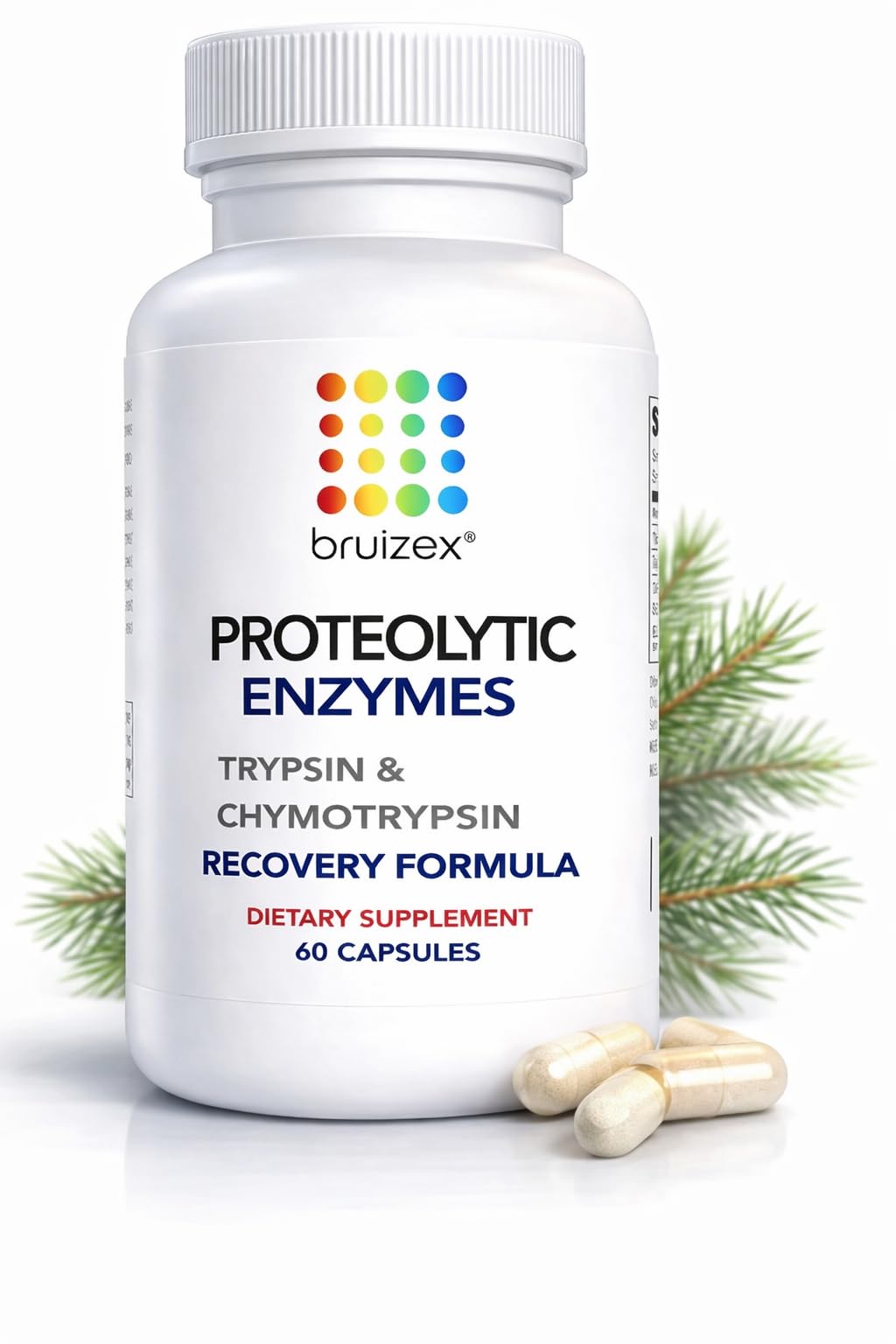 Bruizex frasco frontal mostrando diseño y beneficio de recuperación