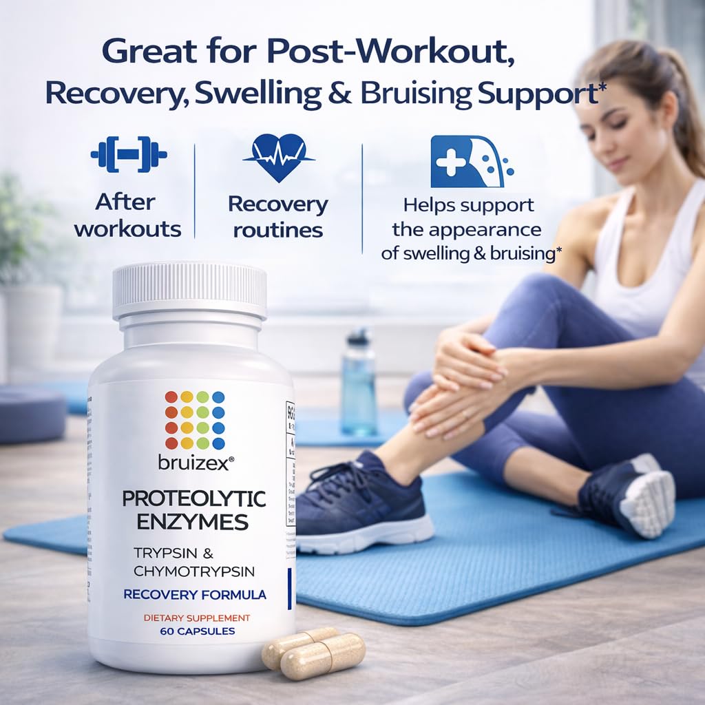 Bruizex envase junto a mano para comparar tamaño y cantidad de cápsulas