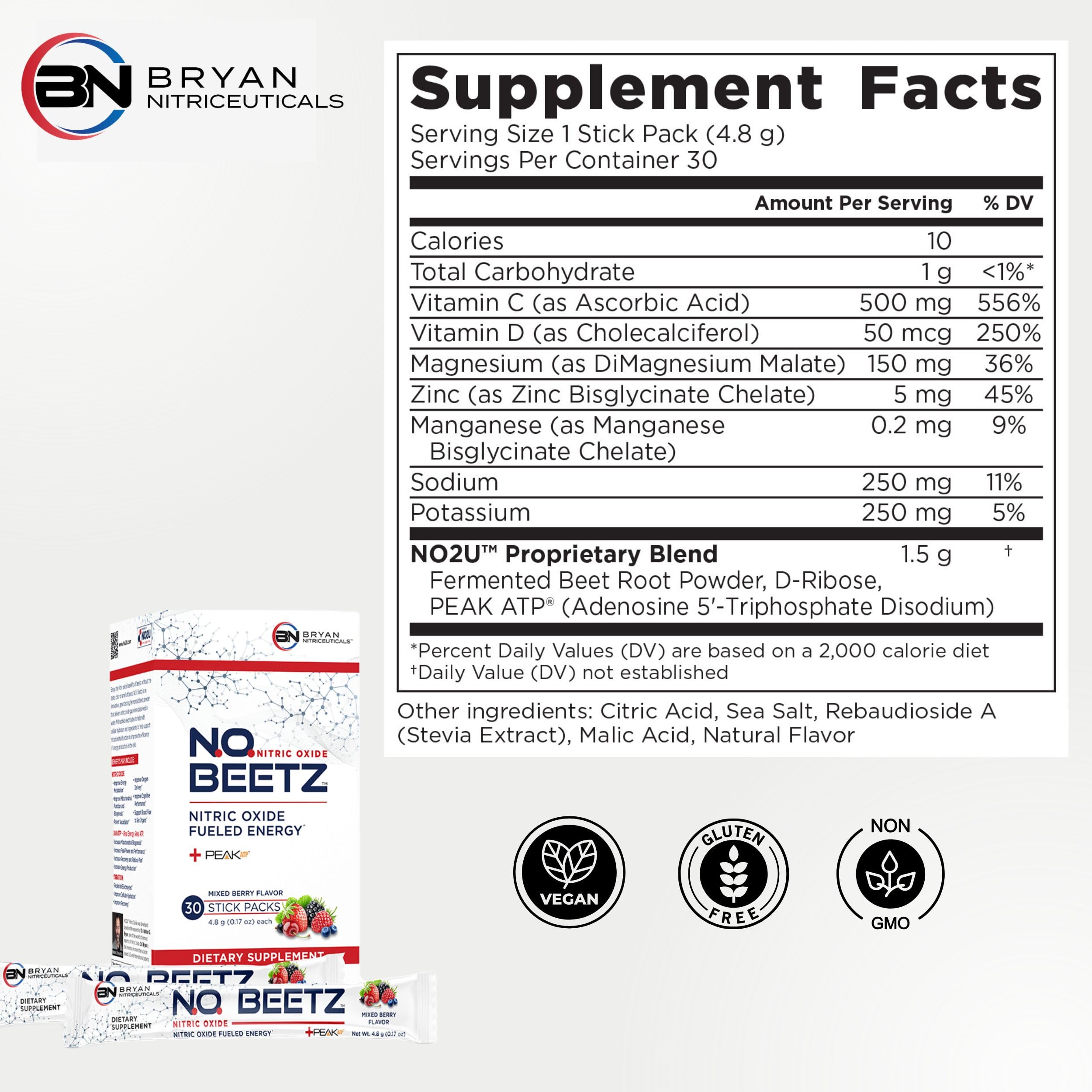 Bryan Nitriceuticals textura del polvo en primer plano, aspecto fino y puro