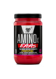 Envase BSN AMINOx EAAs frontal mostrando la marca y sabor Sandía Splash, aporta confianza