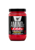 BSN envase AMINOx fresa dragonfruit mostrando diseño y beneficios