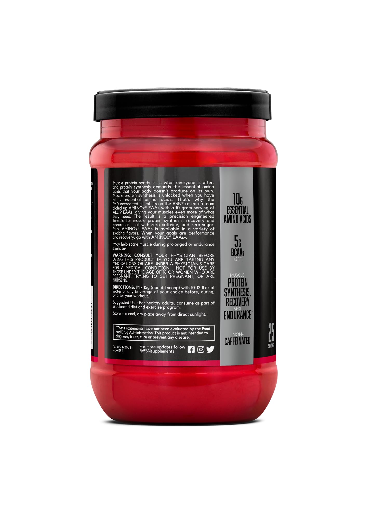 BSN deportista con AMINOx en gimnasio para recuperación entre series
