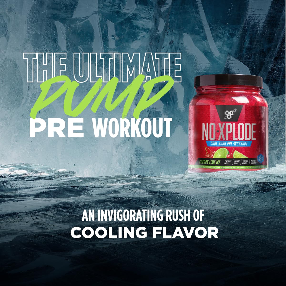 BSN bebida preworkout preparada en vaso lista antes del entrenamiento