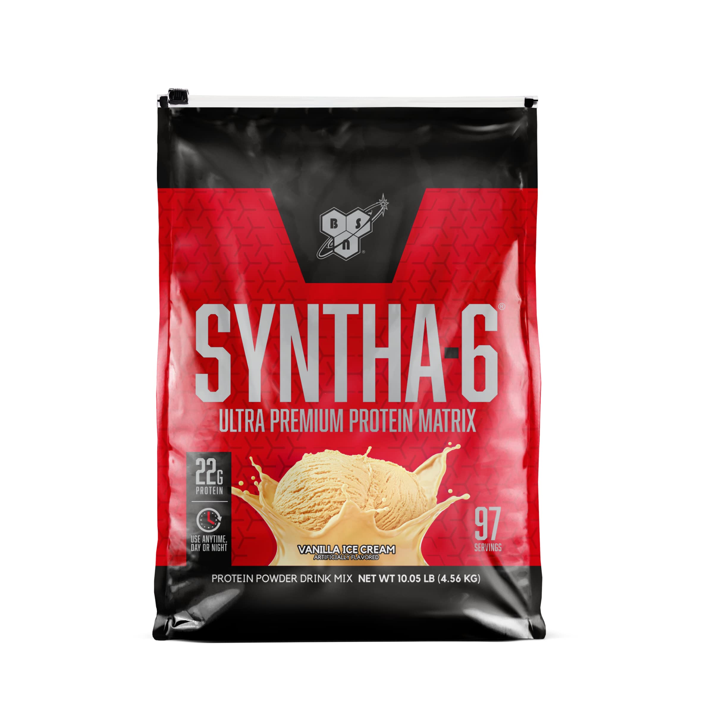 BSN vainilla natural junto a SYNTHA-6, sugiere sabor auténtico y apetecible