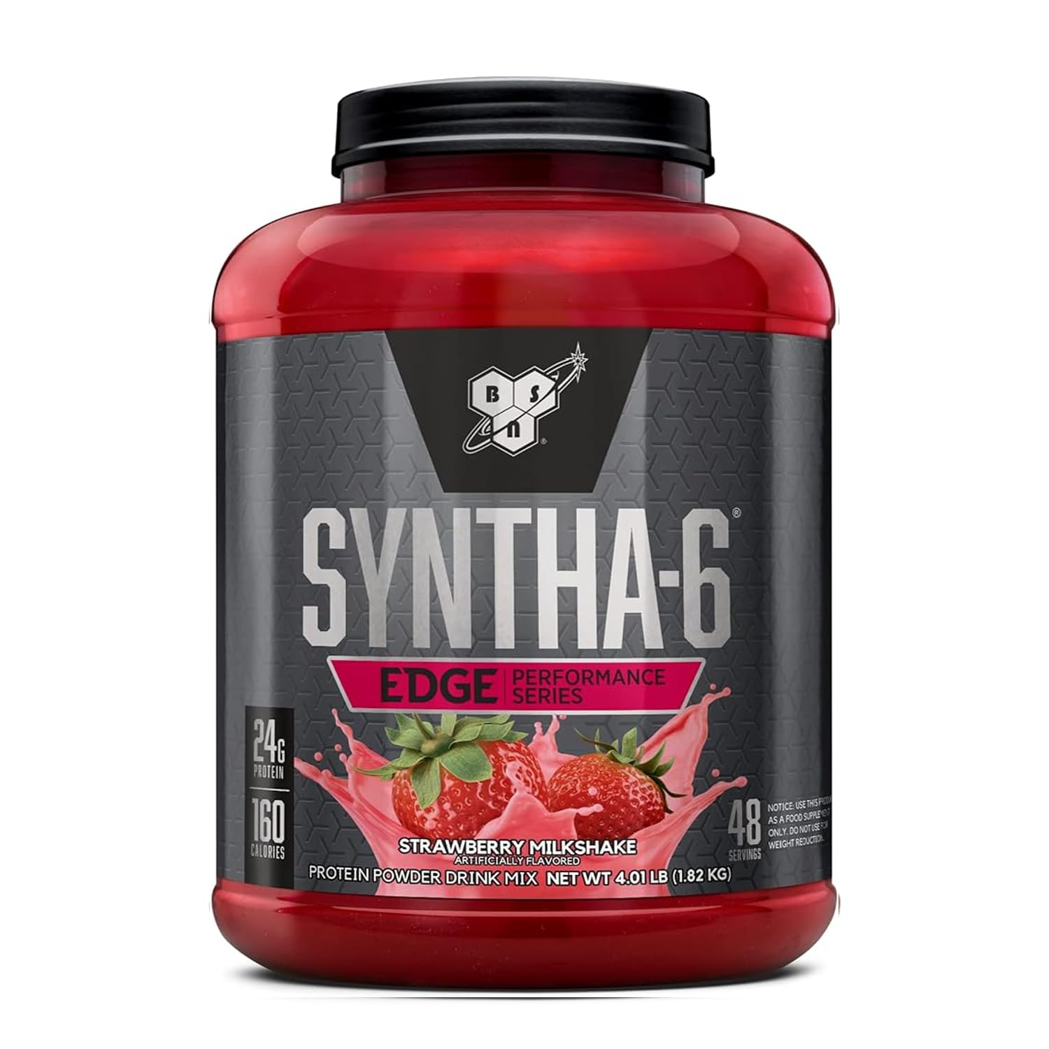 BSN SYNTHA-6 EDGE cazo medidor con porción para destacar los 24 g de proteína