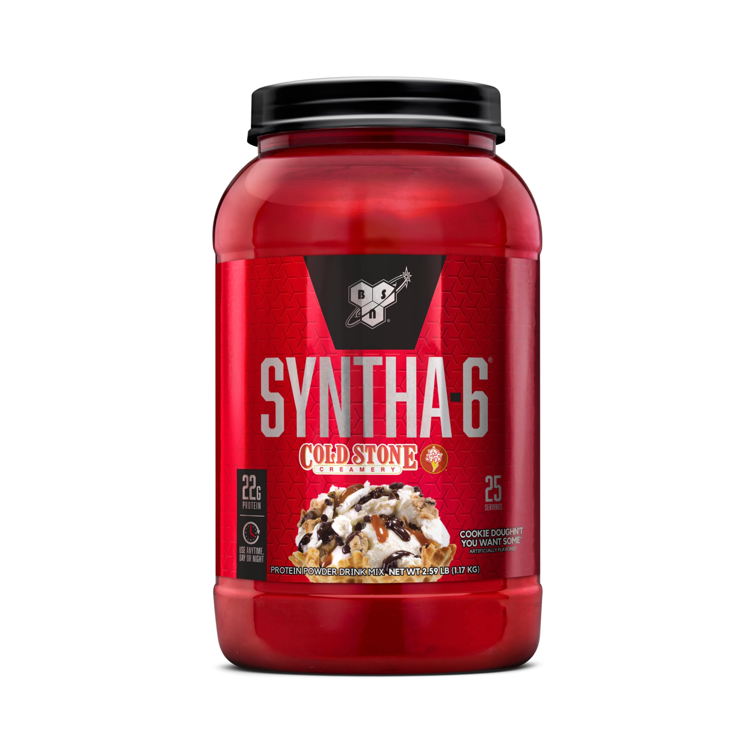 BSN envase frontal que muestra sabor y raciones, confianza visual