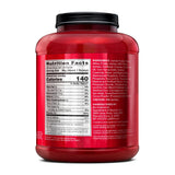 BSN SYNTHA-6 Isolate comparación de tamaño del envase junto a una mano para referencia de porciones