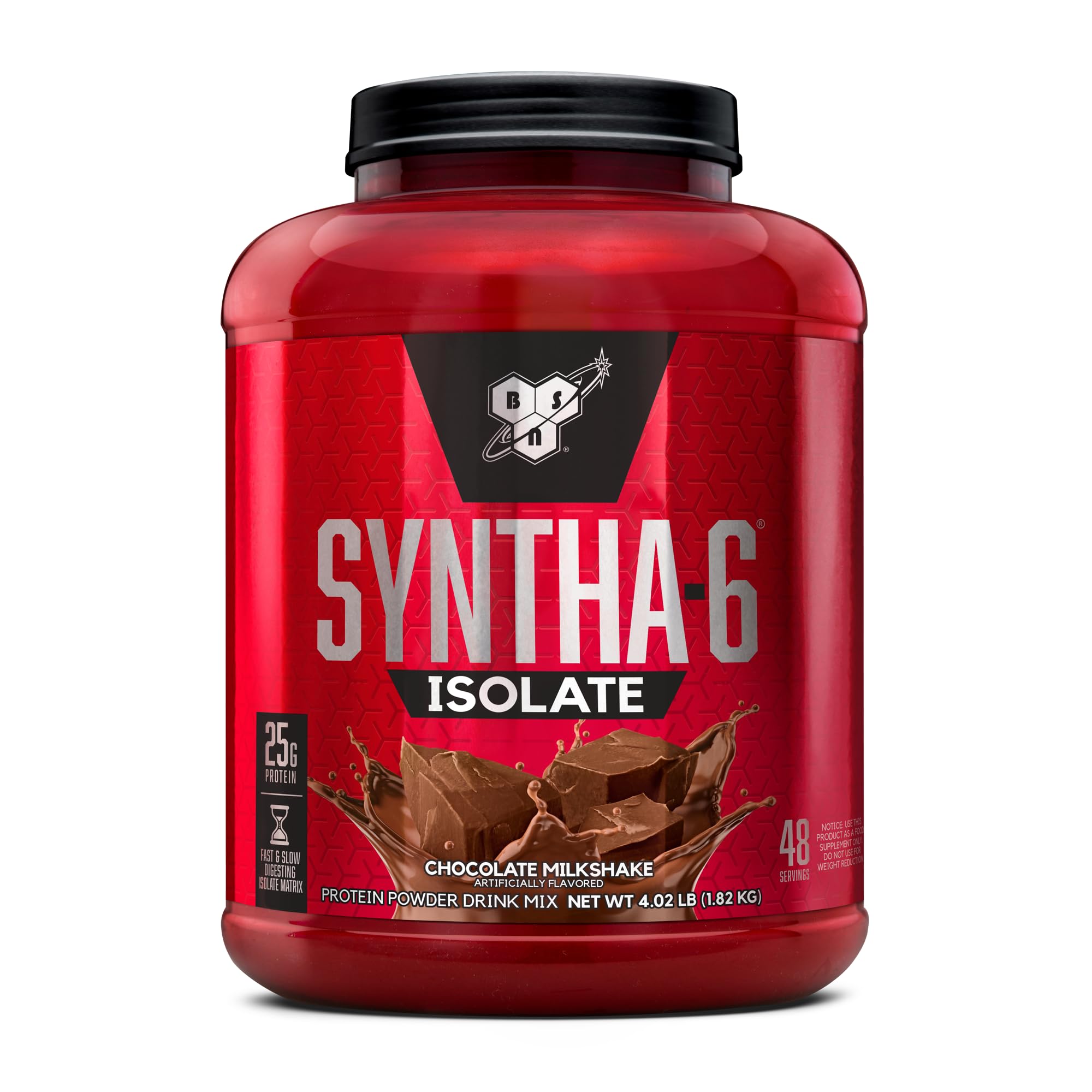 BSN envase SYNTHA-6 Isolate vista frontal con beneficio claridad de producto