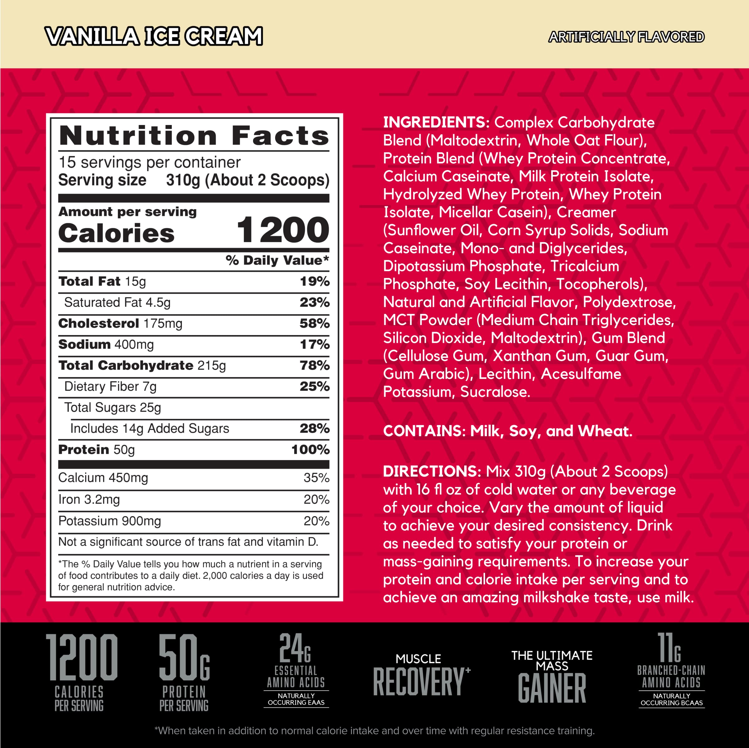BSN polvo TRUE-MASS textura densa que facilita batidos energéticos