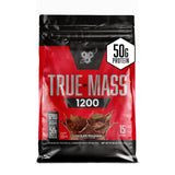 BSN envase frontal de TRUE-MASS 1200 mostrando diseño y sabor chocolate