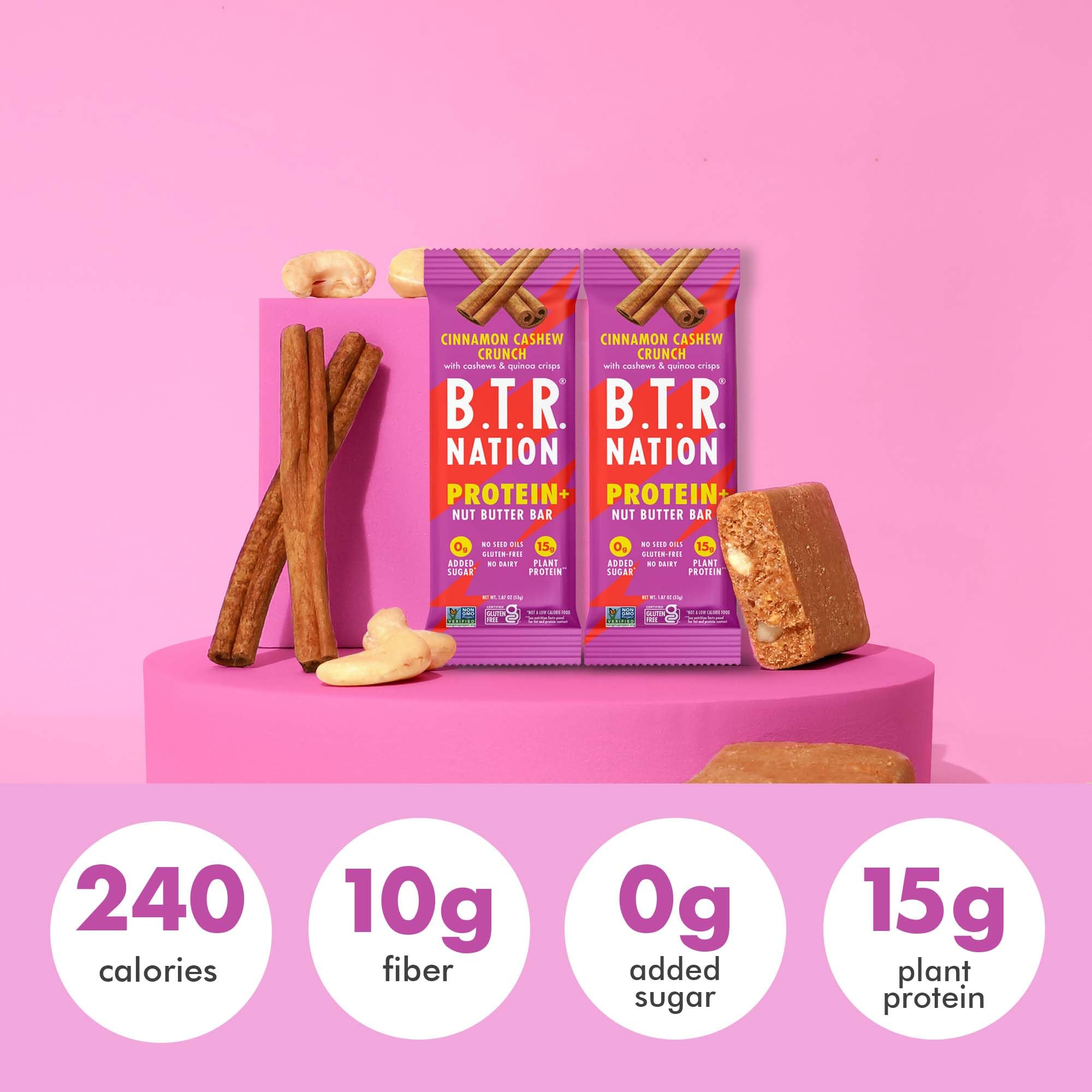 B.T.R. barra dentro de mochila como snack de viaje saludable y saciante