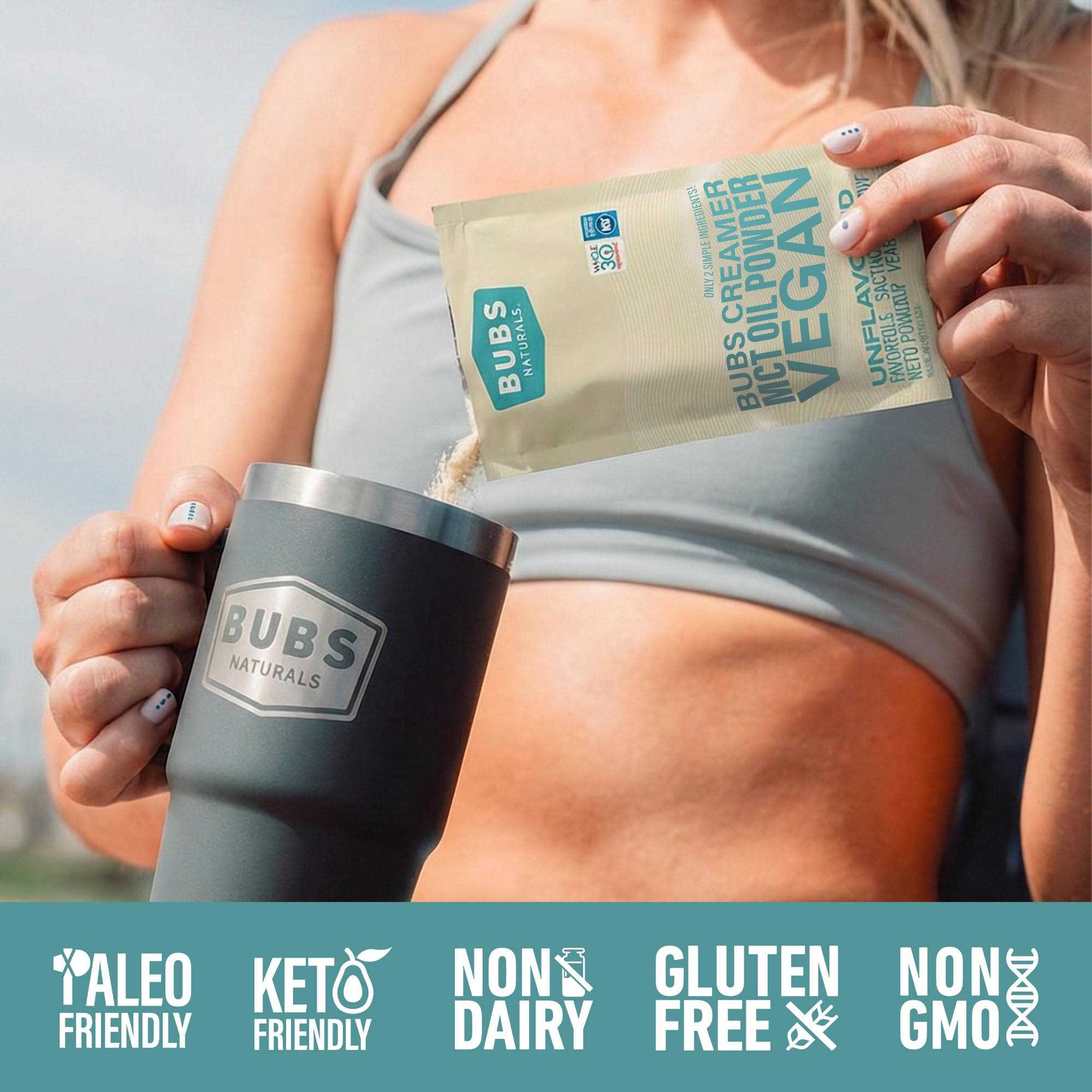BUBS Naturals batido proteico con efecto de textura más densa
