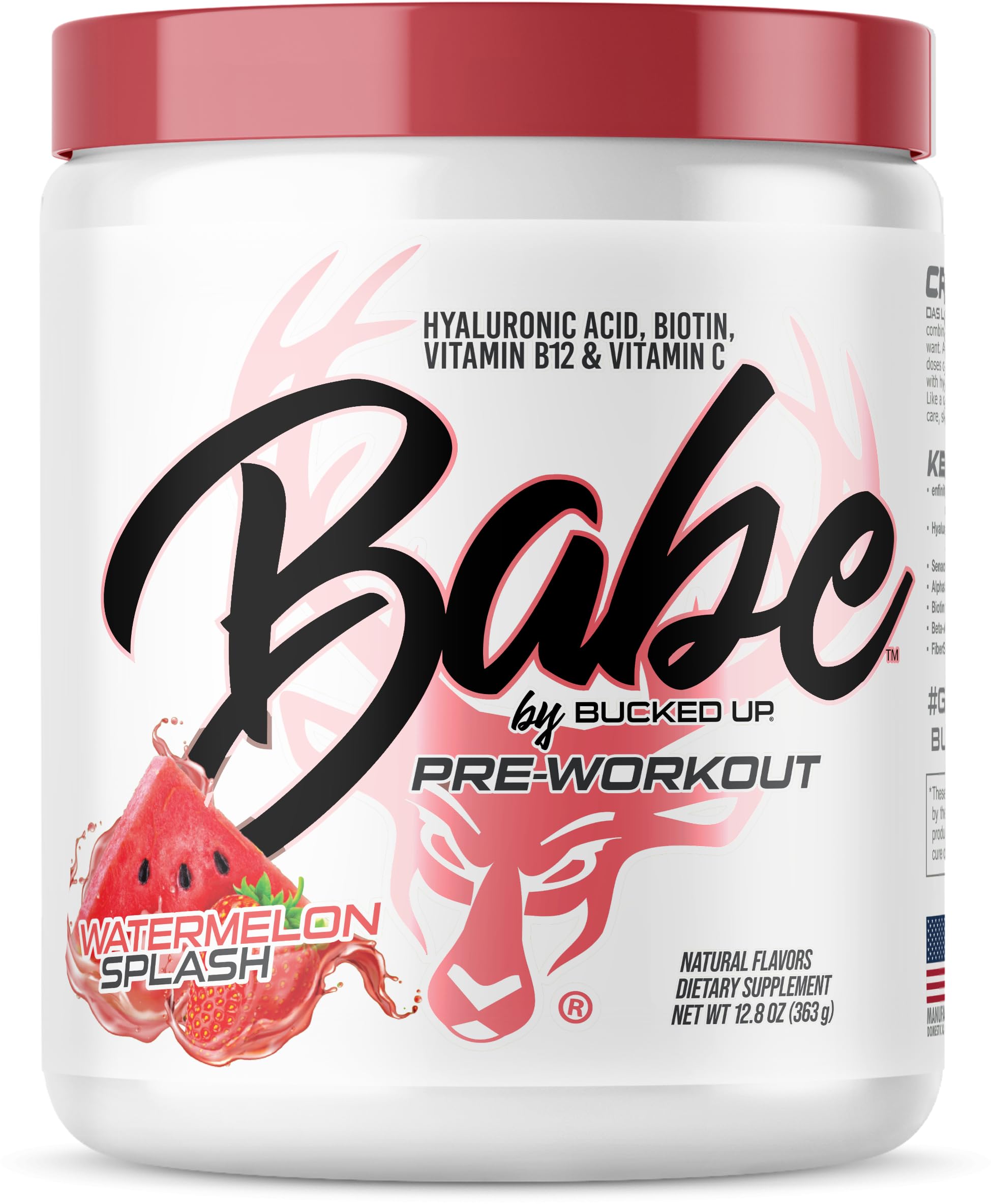 Bucked Up envase frontal Watermelon Splash mostrando diseño y sabor