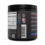 Etiqueta nutricional de Bucked Up BCAA con ingredientes puros y testeo tercero