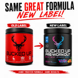 Bucked Up polvo disuelto en vaso listo para beber para energía antes del entrenamiento