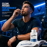 Bucked Up etiqueta con información nutricional y dosificación clara