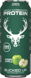 Bucked Up pack de 12 latas sobre mesa lista para almacenamiento conveniente