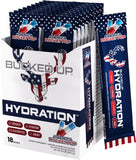 Bucked Up envase frontal mostrando sabor Rocket Pop y conveniencia