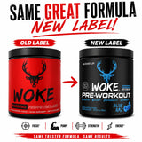 Bucked Up Woke cierre y etiqueta legible que facilita uso y dosificación