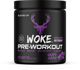 Bucked Up Woke envase frontal destacando sabor uva y 30 servicios