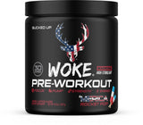 Bucked Up Woke envase frontal con sabor Rocket Pop y beneficio energía intensa