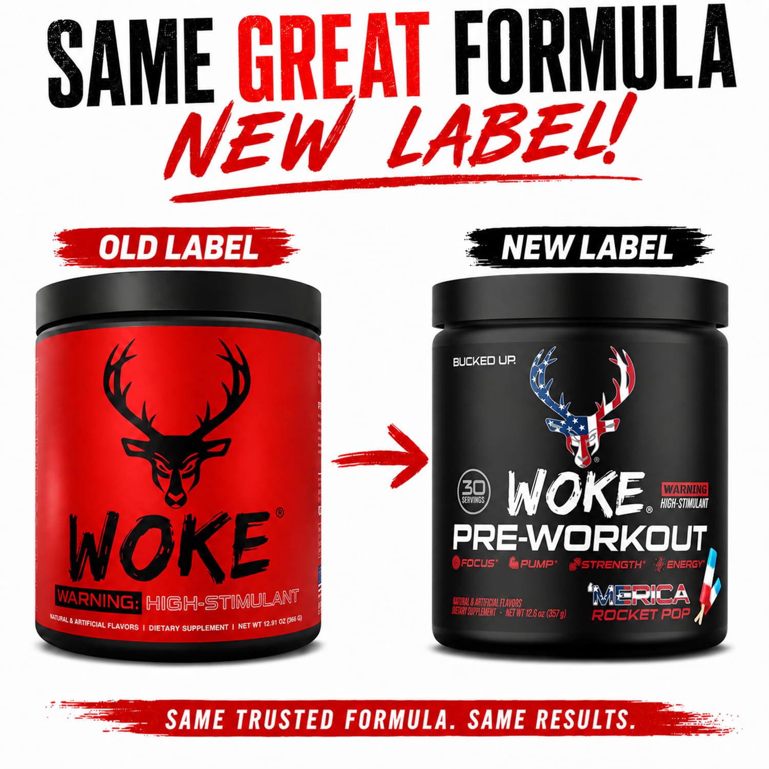 Bucked Up Woke bebida preparada en vaso para tomar antes del entrenamiento