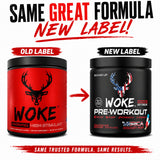 Bucked Up Woke bebida preparada en vaso para tomar antes del entrenamiento