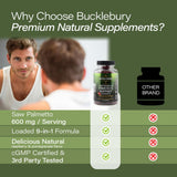 BUCKLEBURY etiqueta de ingredientes legible, muestra la fórmula 9-en-1